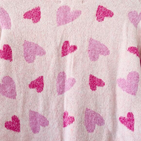 Cupcakes & Cashmere Pink Hearts Sweater Size Medium EUC - Picture 7 of 12
